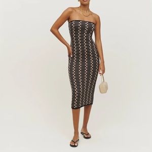 Reformation Cianna Strapless Sweater Dress